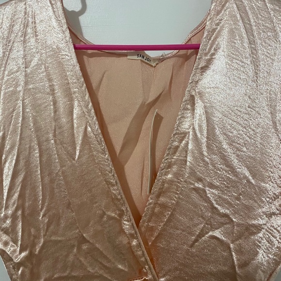 Blush Pink Maxi Dress with Tie Waist - Picture 7 of 11